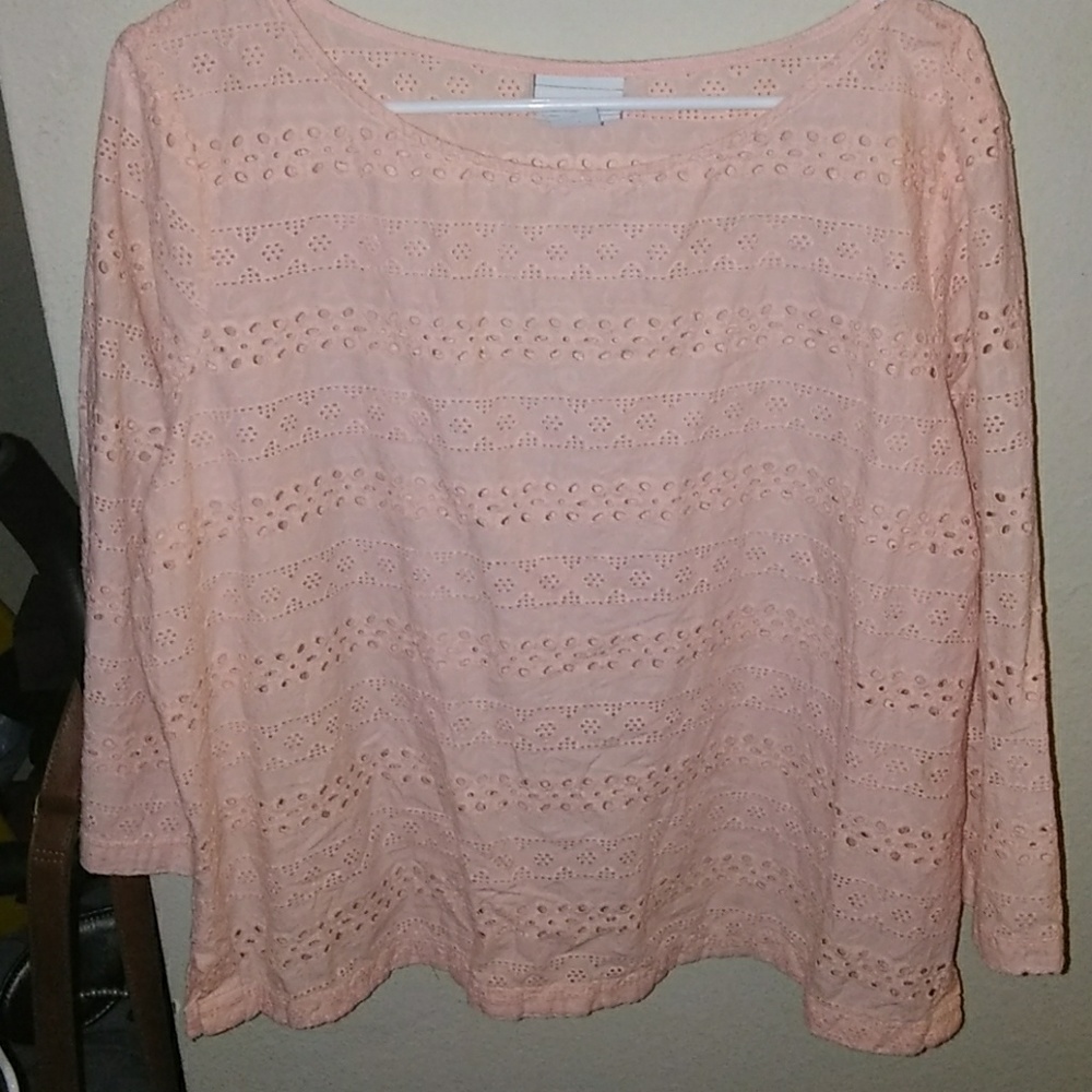 Coral crochet top